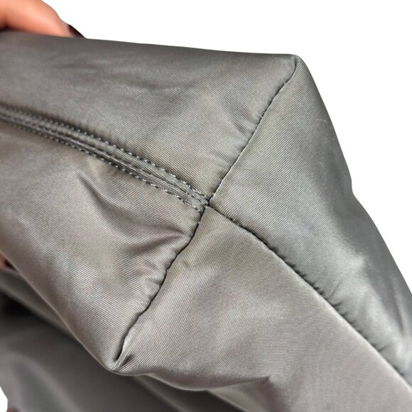 Vintage Dooney & Bourke Grey Nylon Crossbody Bag Leather Trim - Picture 12 of 17